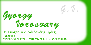 gyorgy vorosvary business card